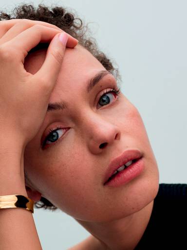 Organically Shaped Broad Open Bangle