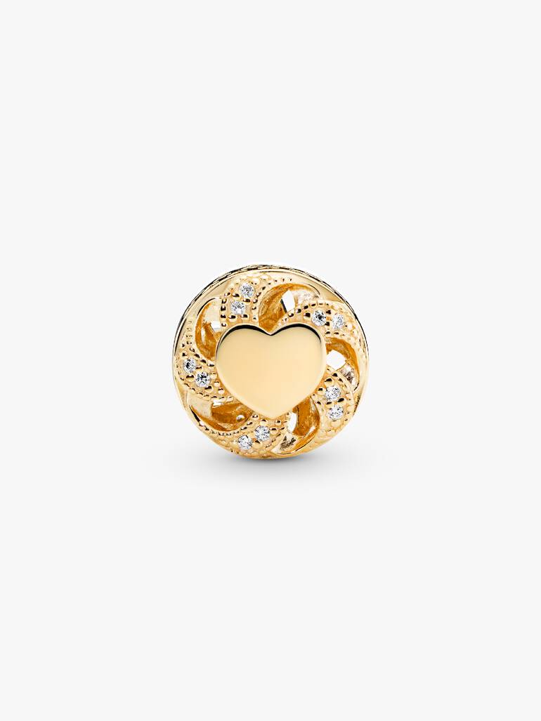 FINAL SALE - Openwork Ribbon Heart Charm