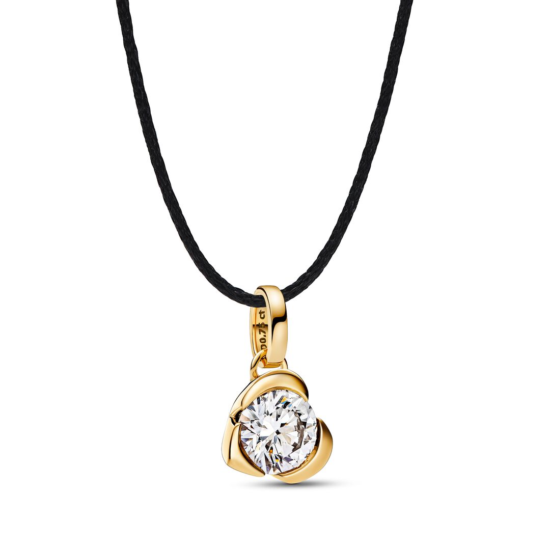 Pandora Talisman Lab-grown Diamond Heart Pendant carat tw 14k Gold
