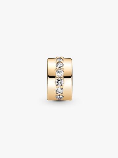 Clear Sparkling Row Clip Charm