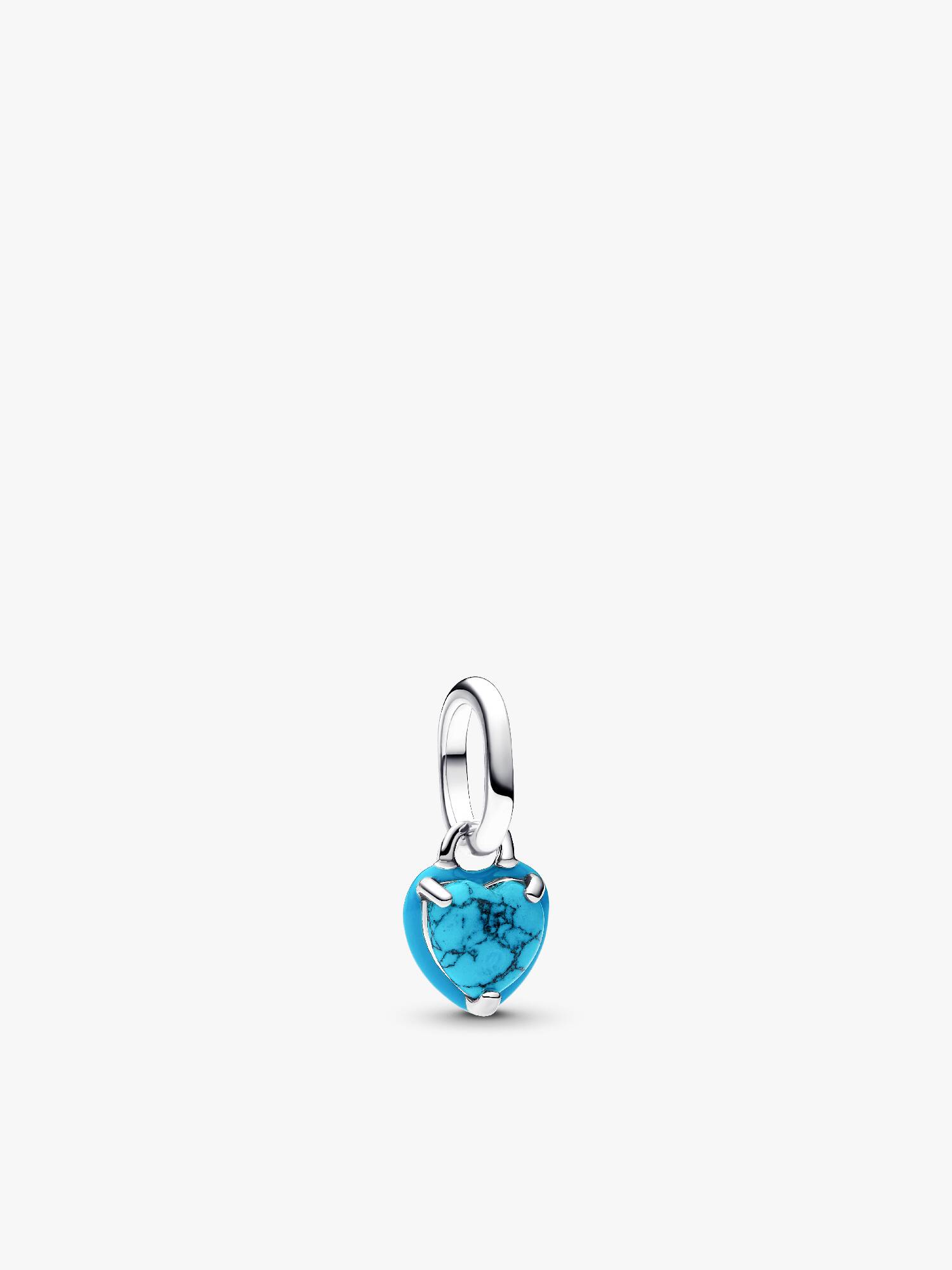 Turquoise-colored Heart Mini Dangle Charm