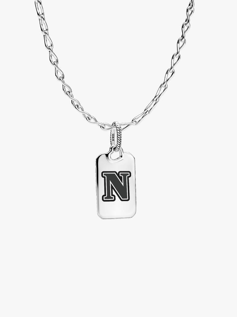 Letter N Rectangle Pendant
