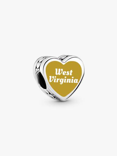 West Virginia Heart Charm