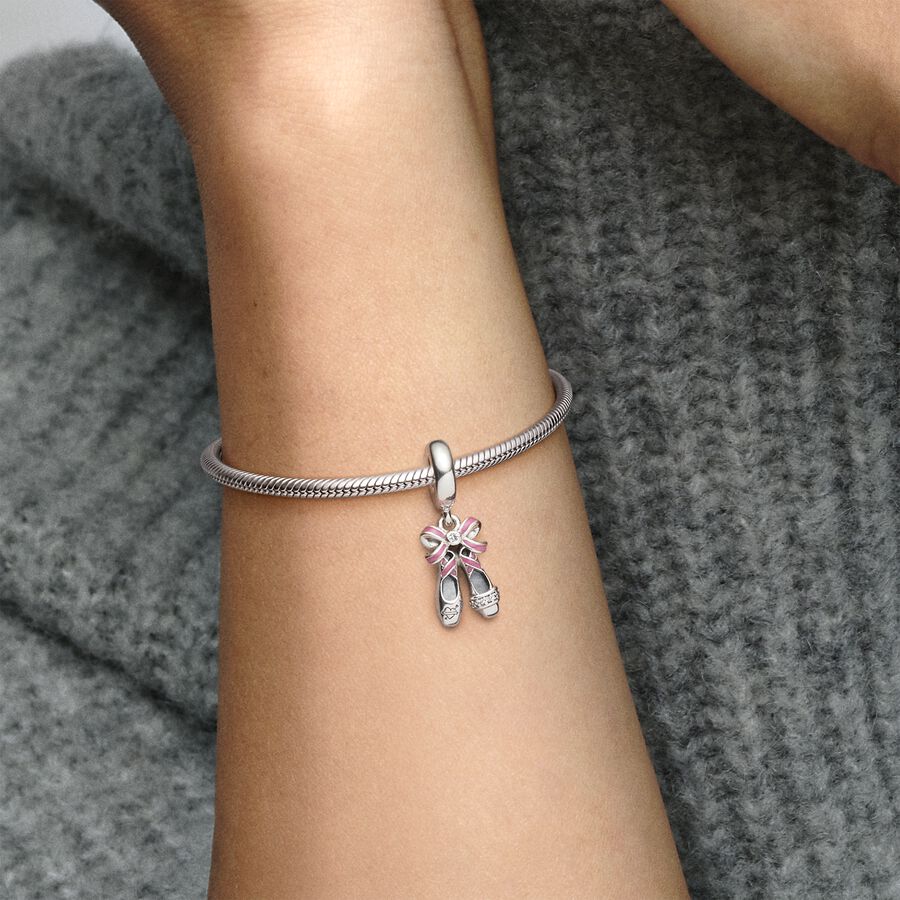 efficiency penny Cottage Pink Ballerina Shoes Dangle Charm | Sterling silver | Pandora US