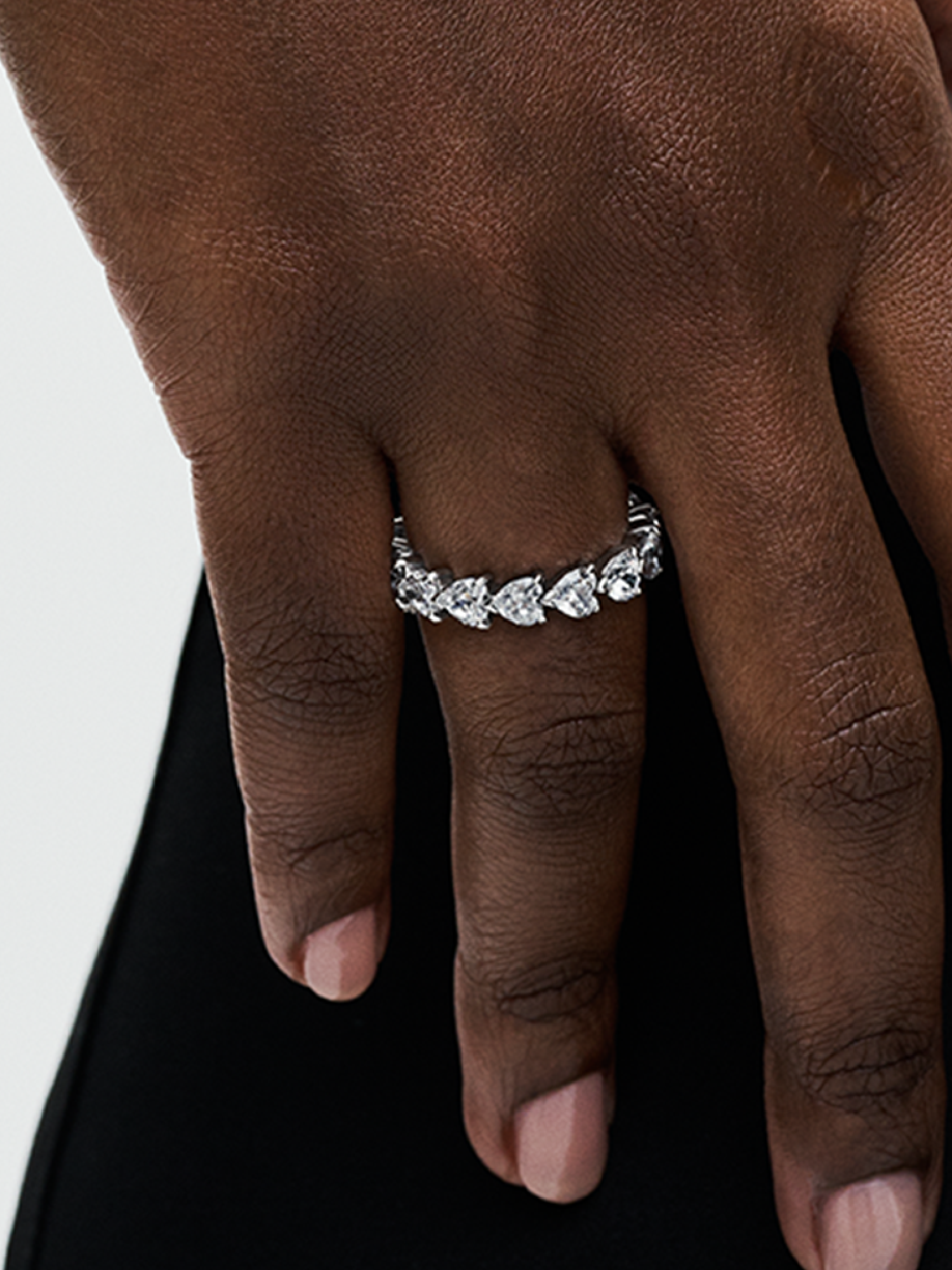 Band of Clear Hearts Ring