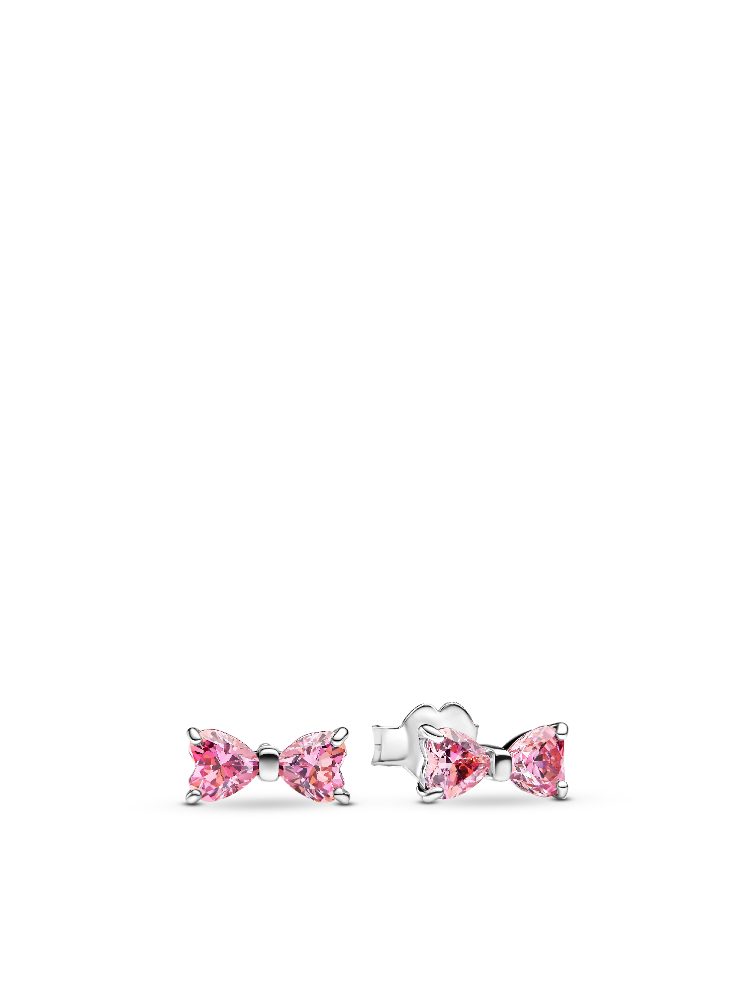 Sparkling Pink Bow Ring Set