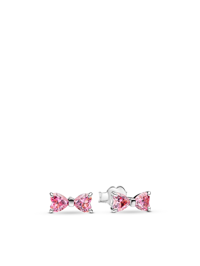 Sparkling Pink Bow Ring Set