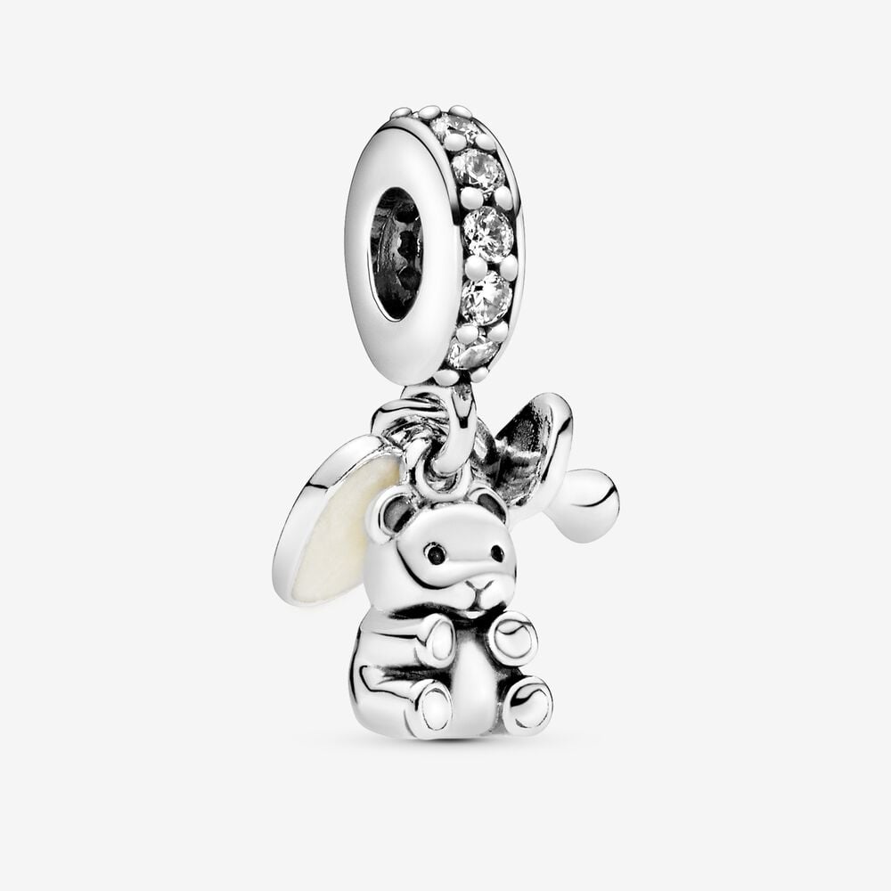 Baby Teddy Bear Dangle Charm | Sterling silver | Pandora US