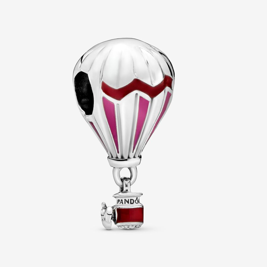 FINAL SALE - Red Hot Air Balloon Travel Charm image number 0