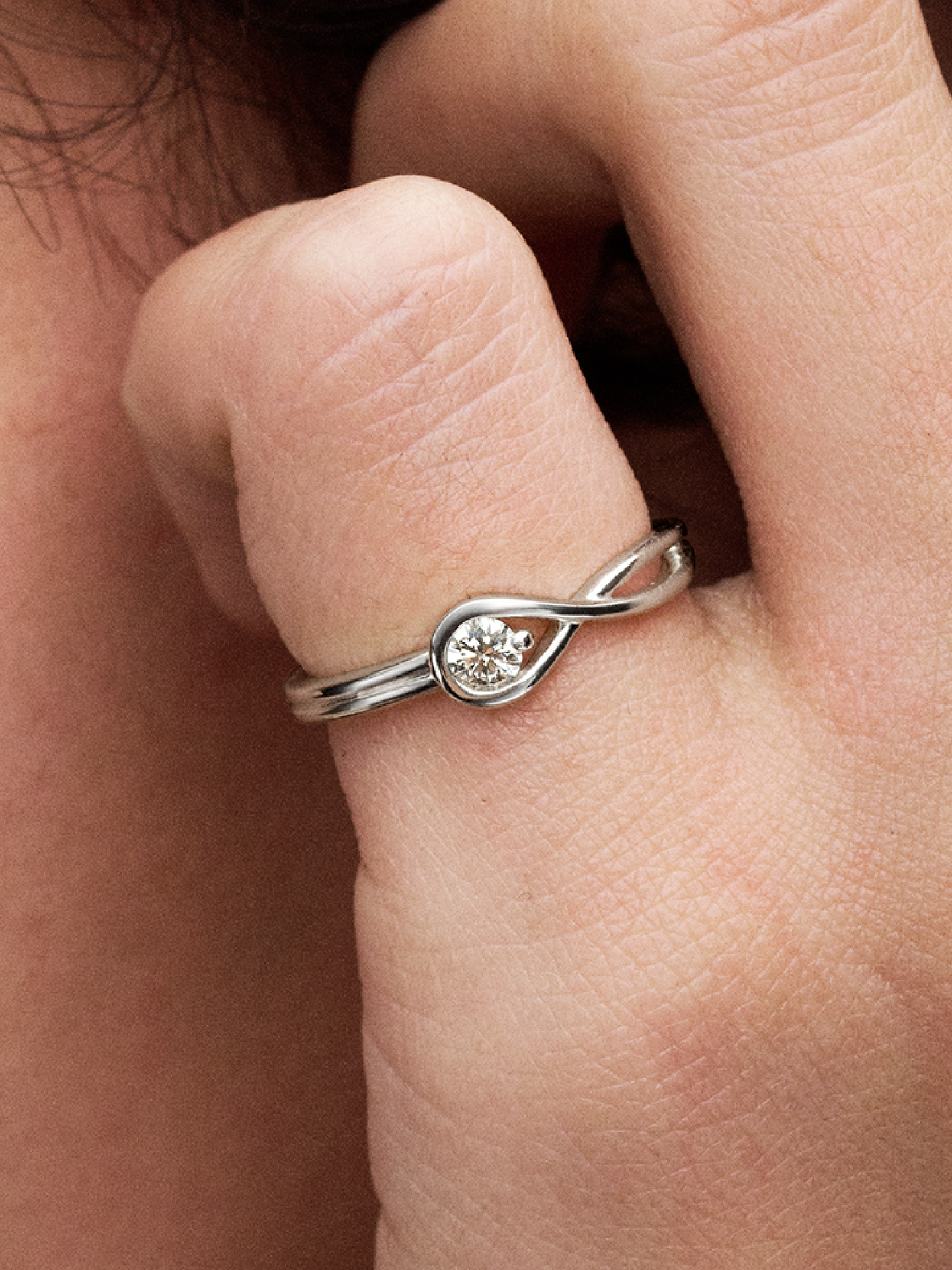 Женские кольца Pandora Infinite Sterling Silver Lab-grown Diamond #199441C01, цвет: Серебро — фото 3
