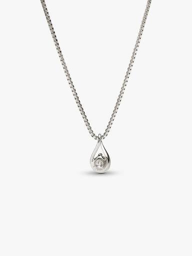 Pandora Infinite 14k White Gold Lab-grown Diamond Pendant Necklace