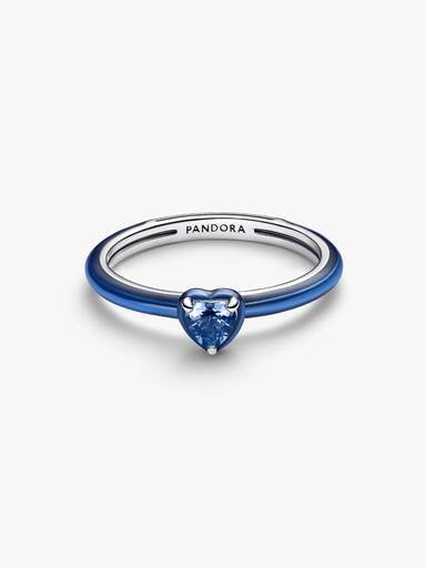 Blue Chakra Heart Ring