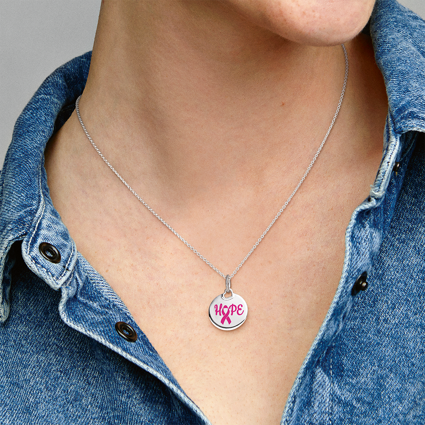 Женская подвеска Pandora Hope Pink Ribbon — фото 3