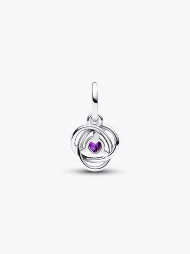 FINAL SALE - Purple Eternity Circle Dangle Charm