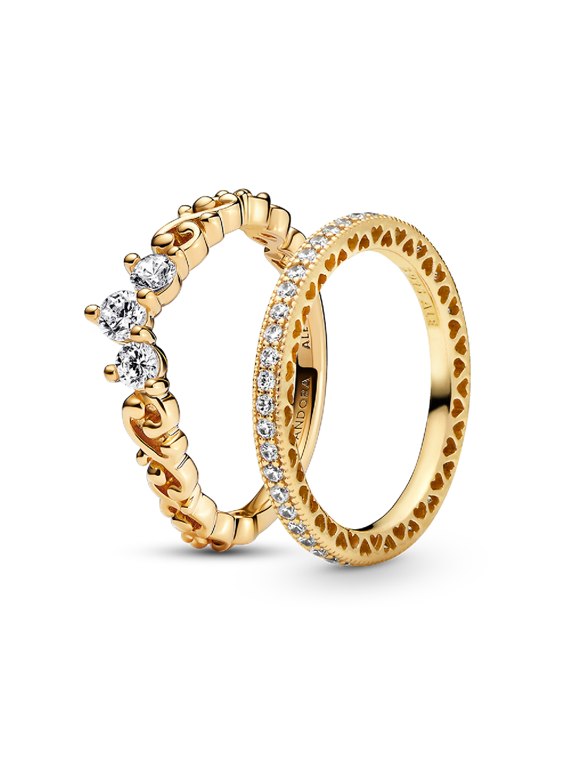 Regal Golden Tiara Ring Set