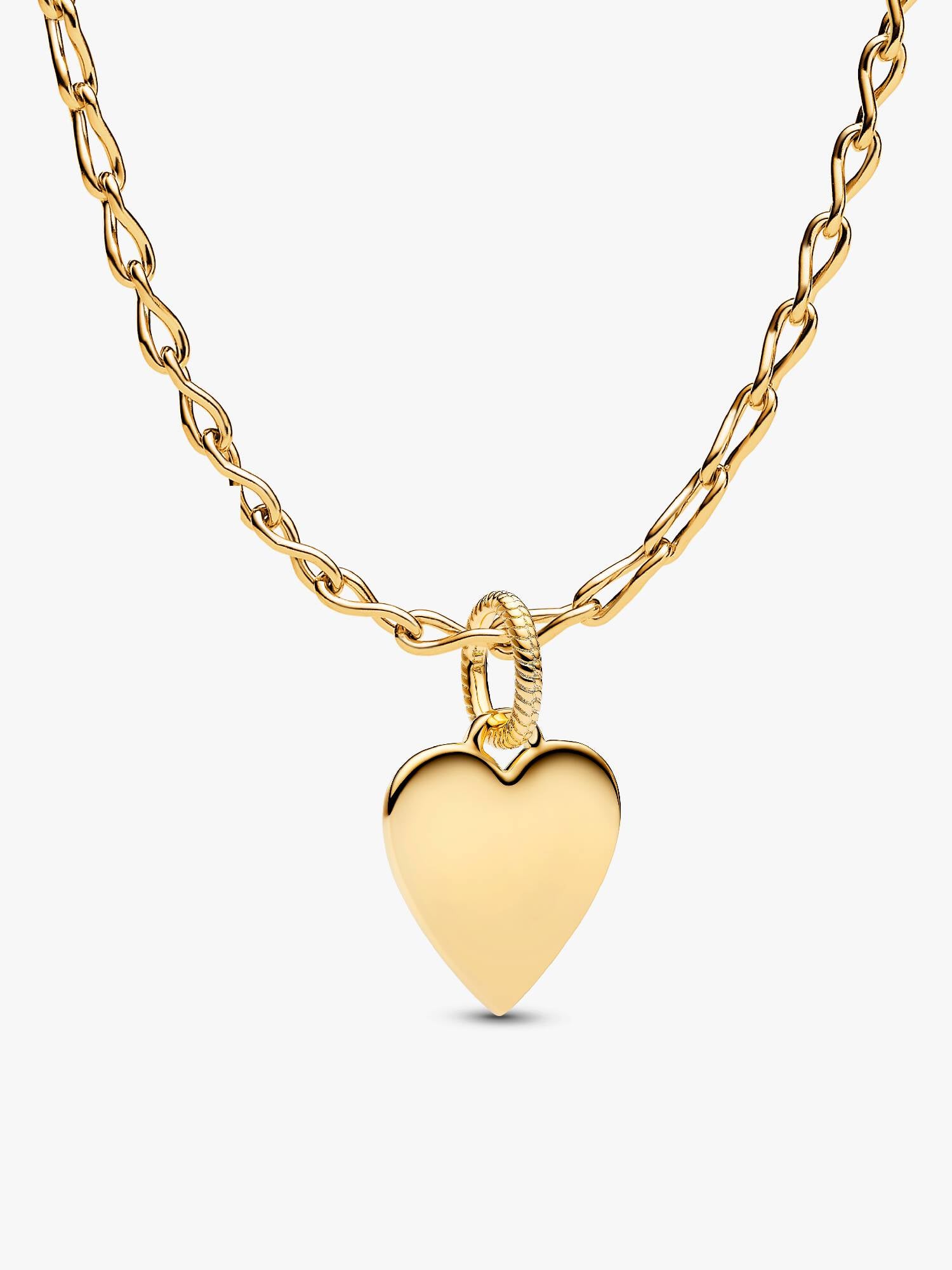 Engravable Heart Tag Pendant Necklace