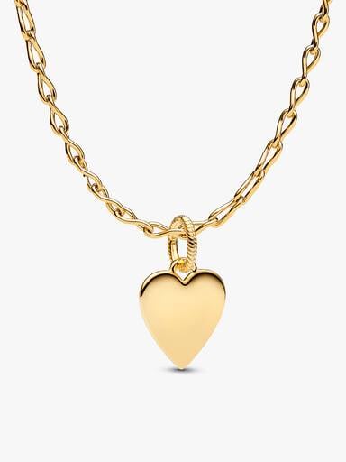 Engravable Heart Tag Pendant Necklace