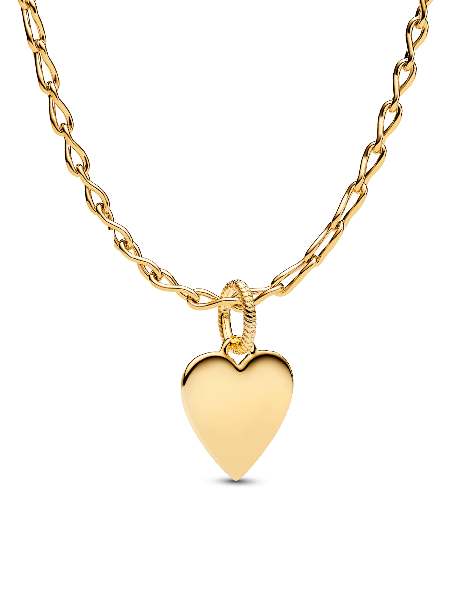 Engravable Heart Tag Pendant Necklace