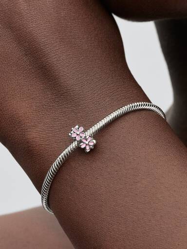 Pink Daisy Spacer Charm
