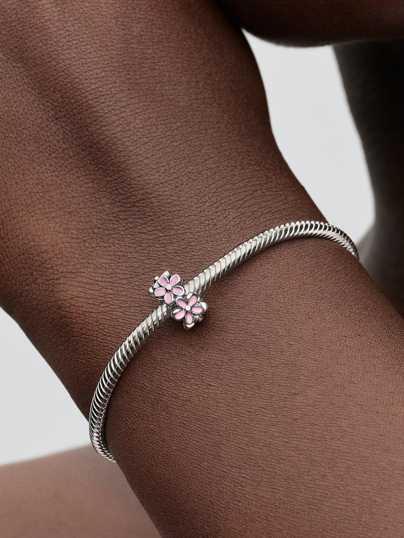 Pink Daisy Spacer Charm