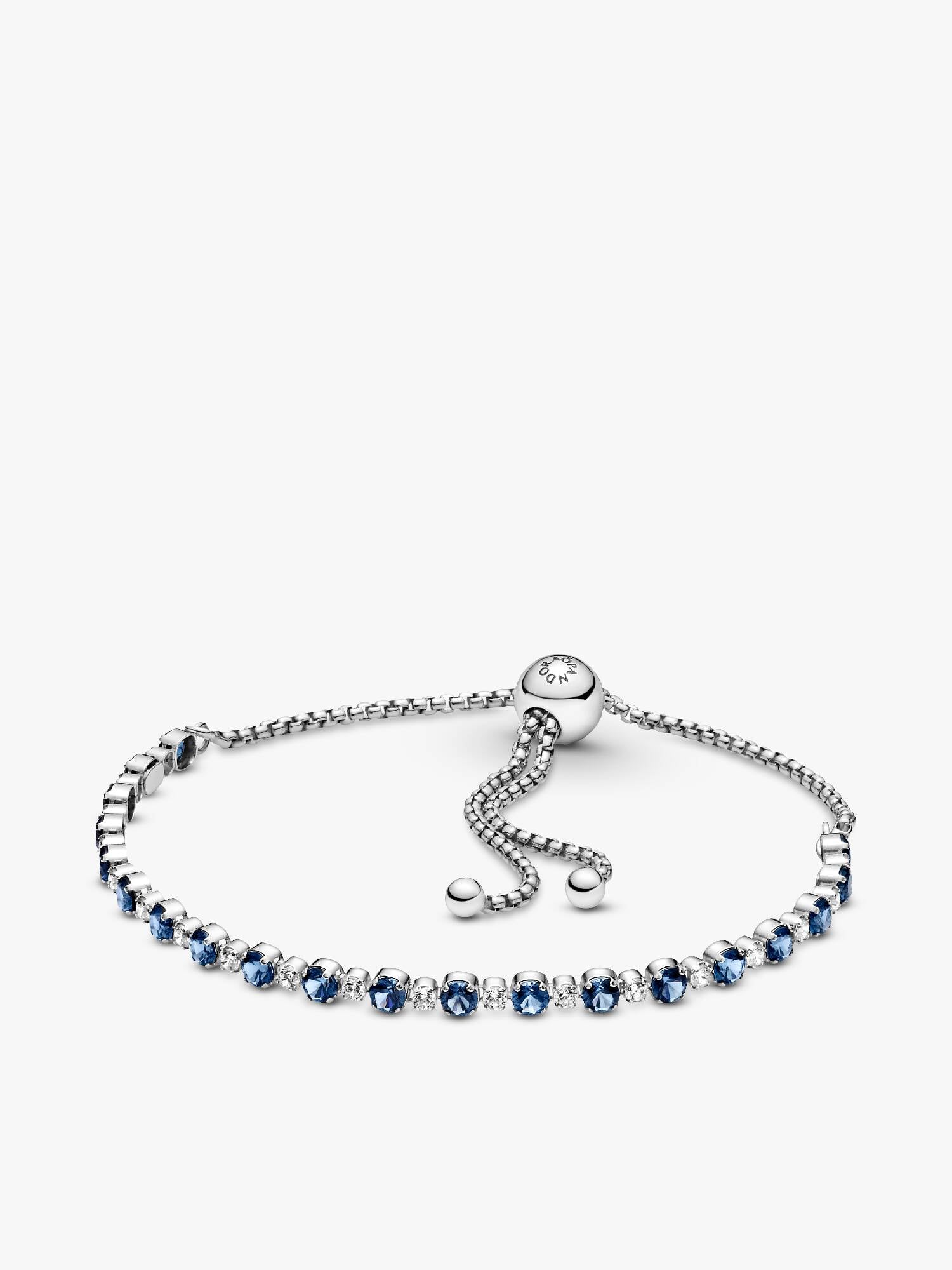 FINAL SALE - Blue and Clear Sparkle Slider Bracelet