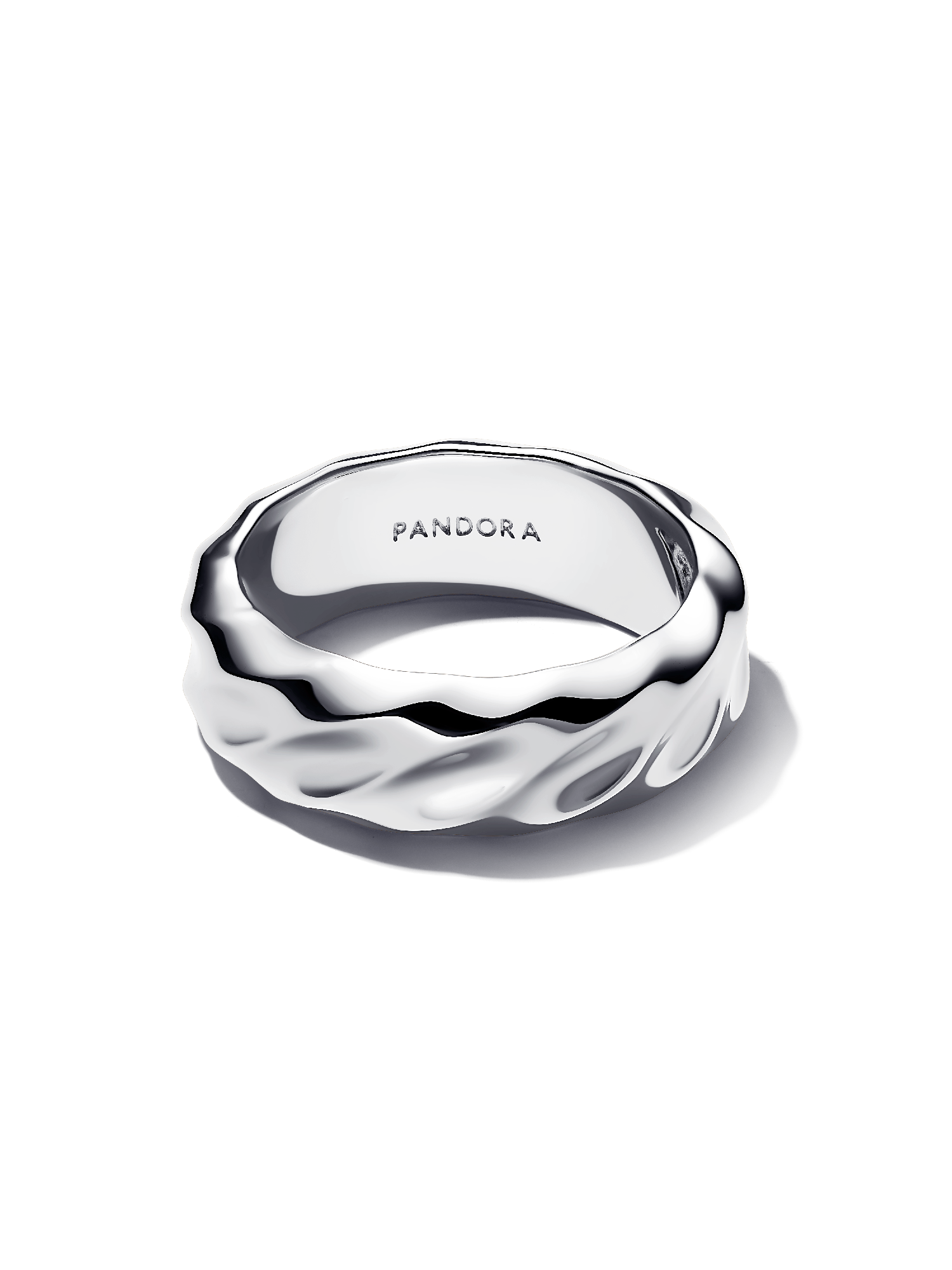 Rippled Wide Band Ring