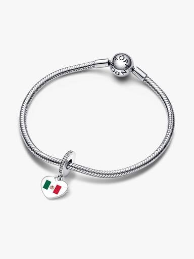 Mexico Flag Heart Charm