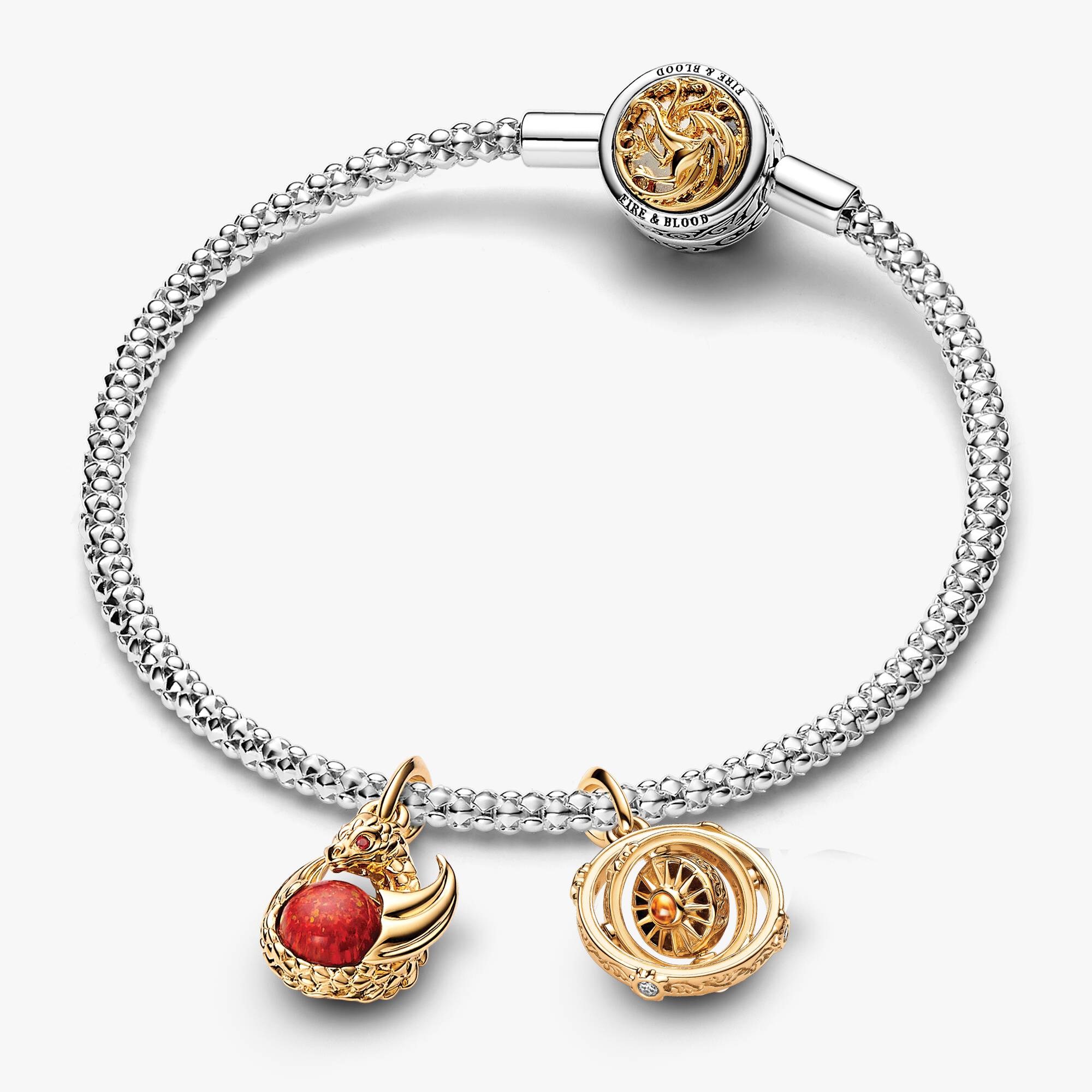 Game of Thrones Gold Dangle Charms Bracelet Set
