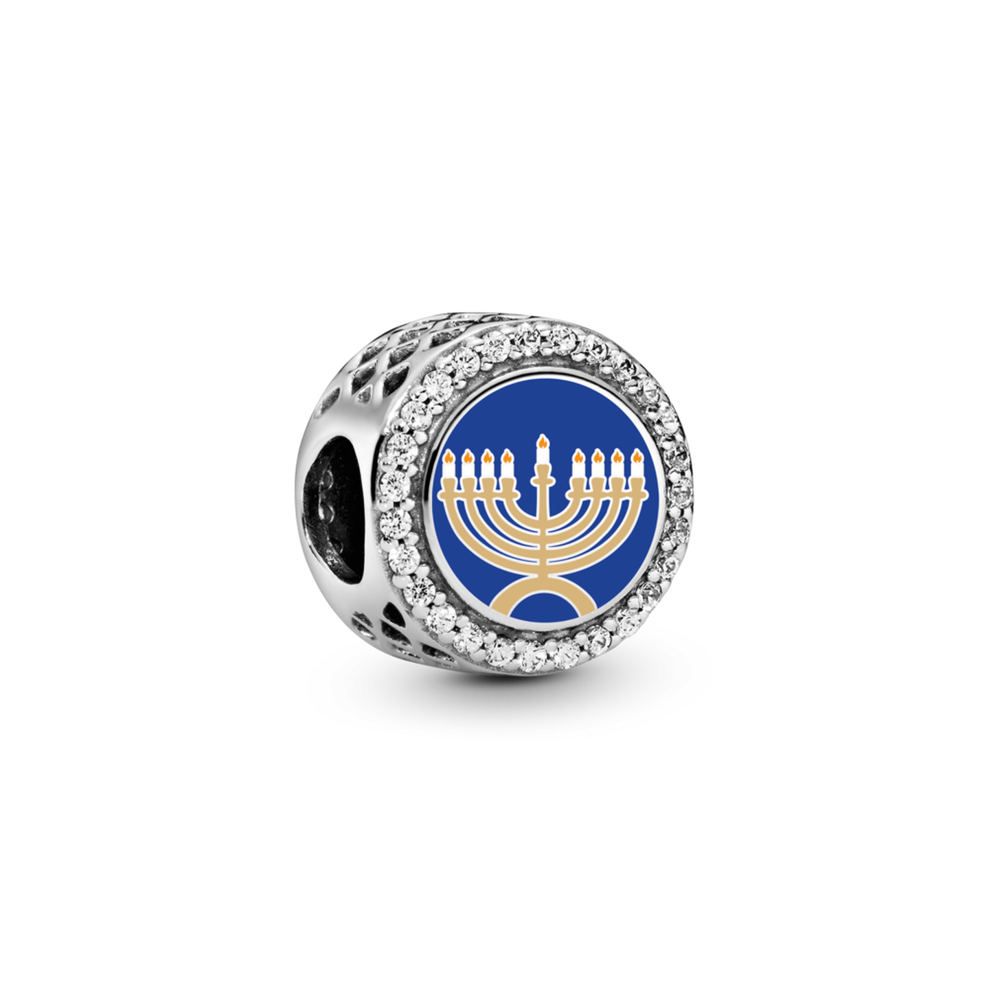 Женский шарм Pandora Love and Light Menorah Charm, цвет: Серебро — фото 1