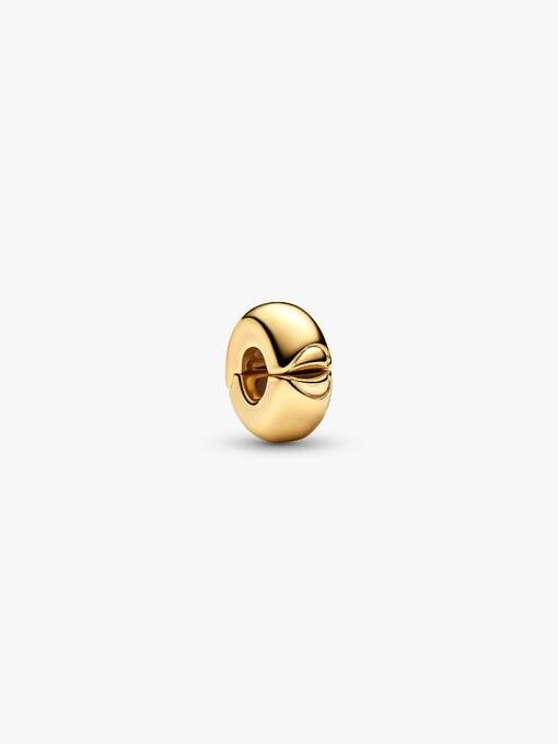 768669c01 Round Clip Charm | Pendant | Gold plated | Pandora US