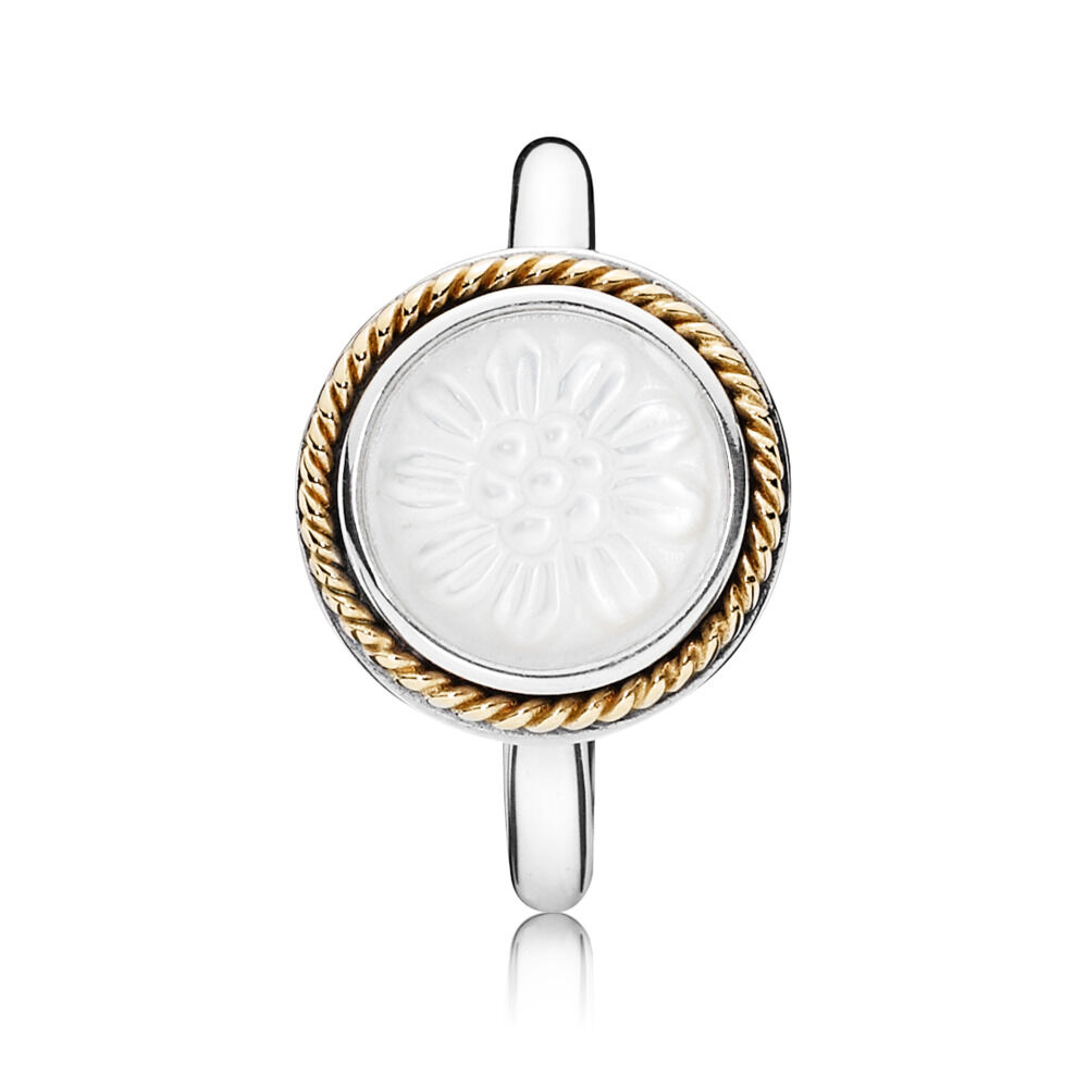 Daisy Signet Ring, Mother Of Pearl