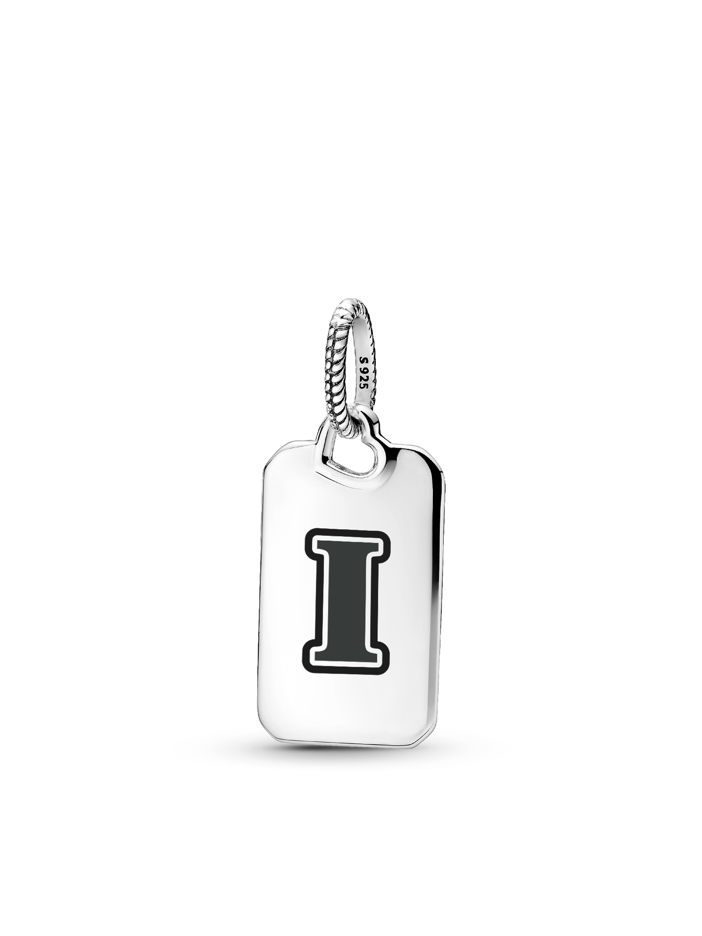 Женская подвеска Pandora Letter I Rectangle, цвет: Серебро — фото 1