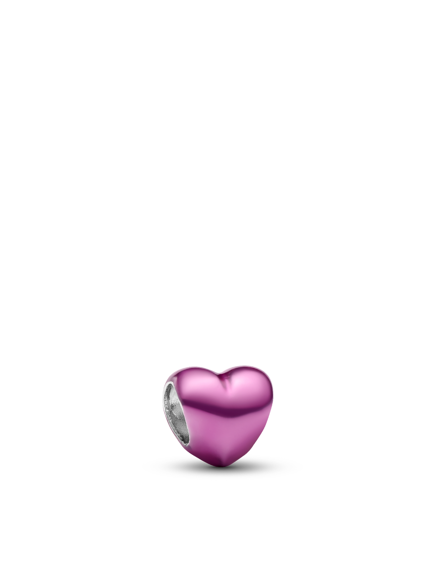 Женский шарм Pandora Pink Heart Mini Charm, цвет: Серебро — фото 1