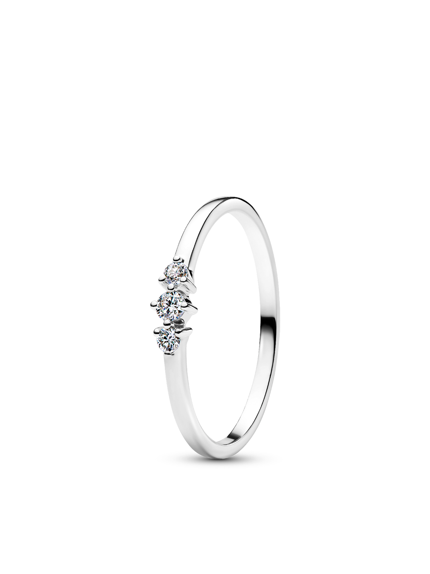Женское кольцо Pandora Era Lab-Grown Diamond Triple Stone, цвет: Белое золото — фото 1