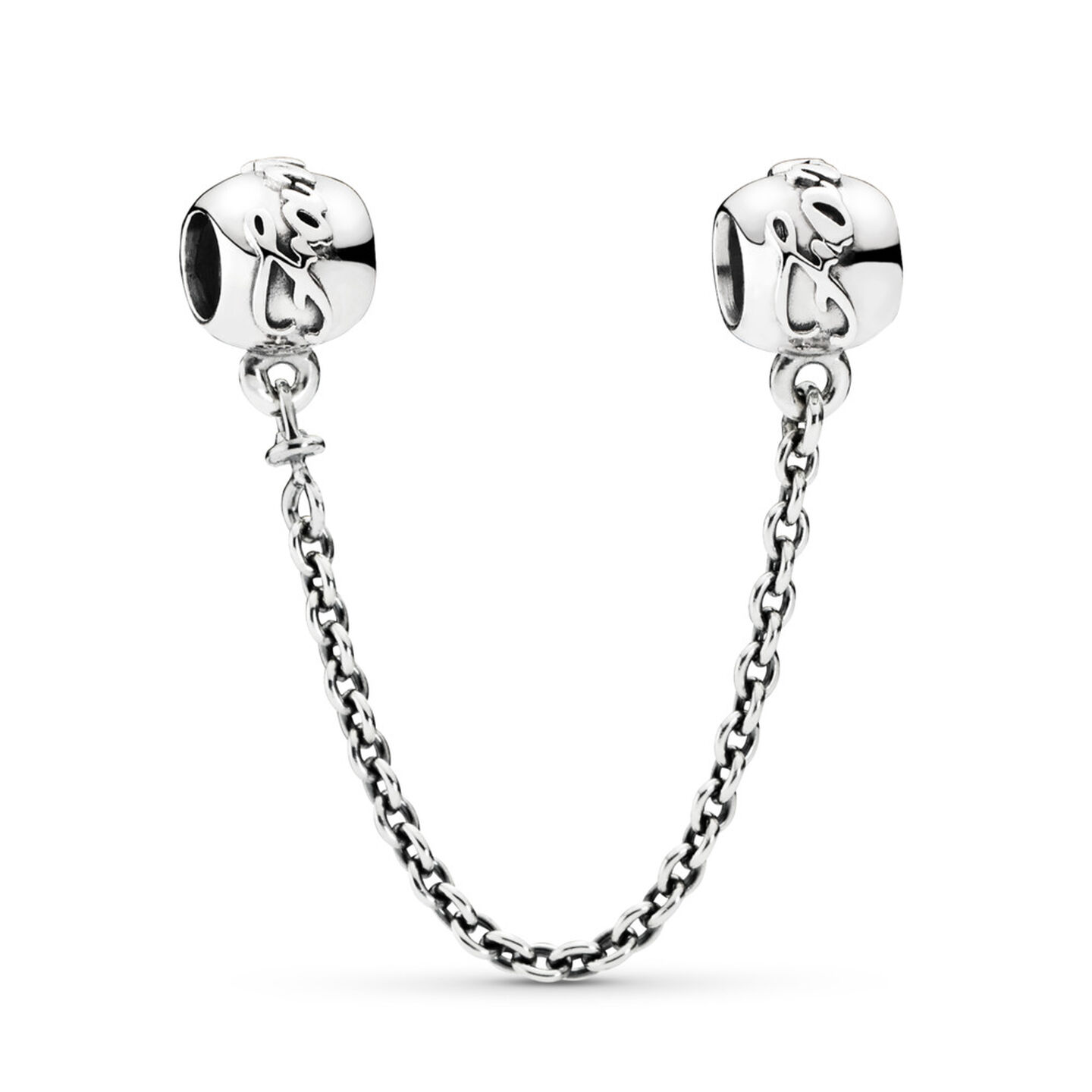 Женский шарм Pandora Family Forever Safety Chain Charm, цвет: Серебро — фото 2