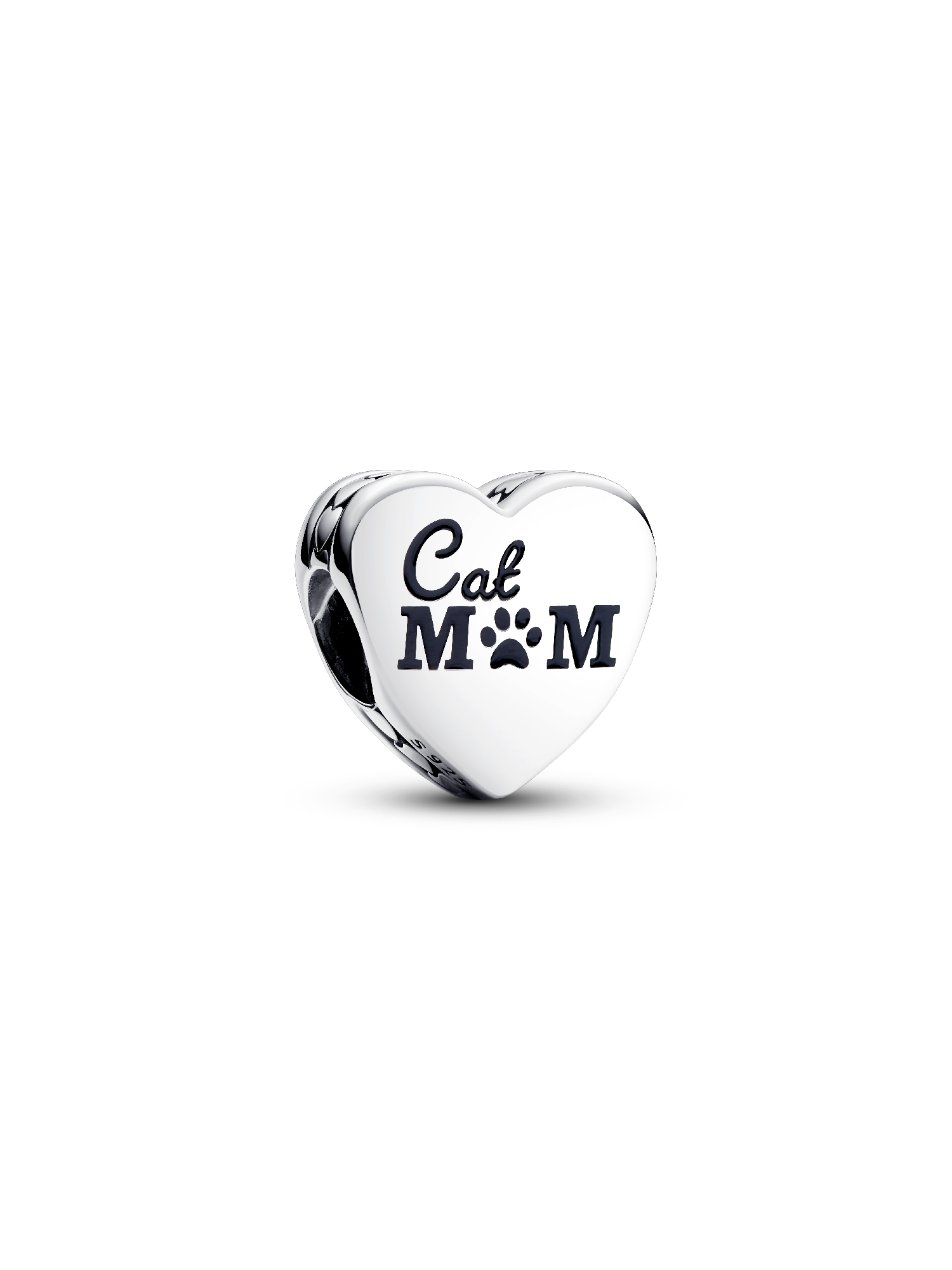 Engravable Cat Mom Heart Charm