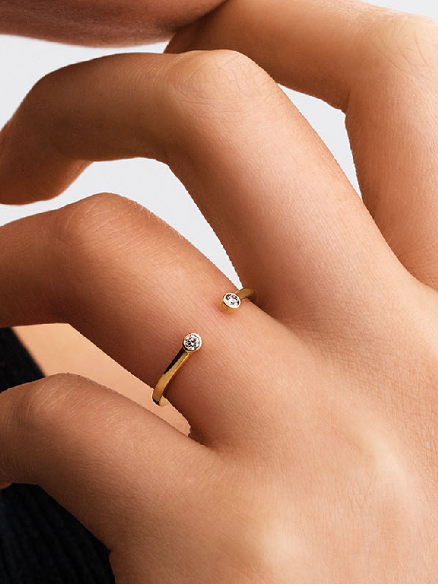 Женское кольцо Pandora Era Bezel Lab-Grown Diamond Open, цвет: Золотой — фото 3