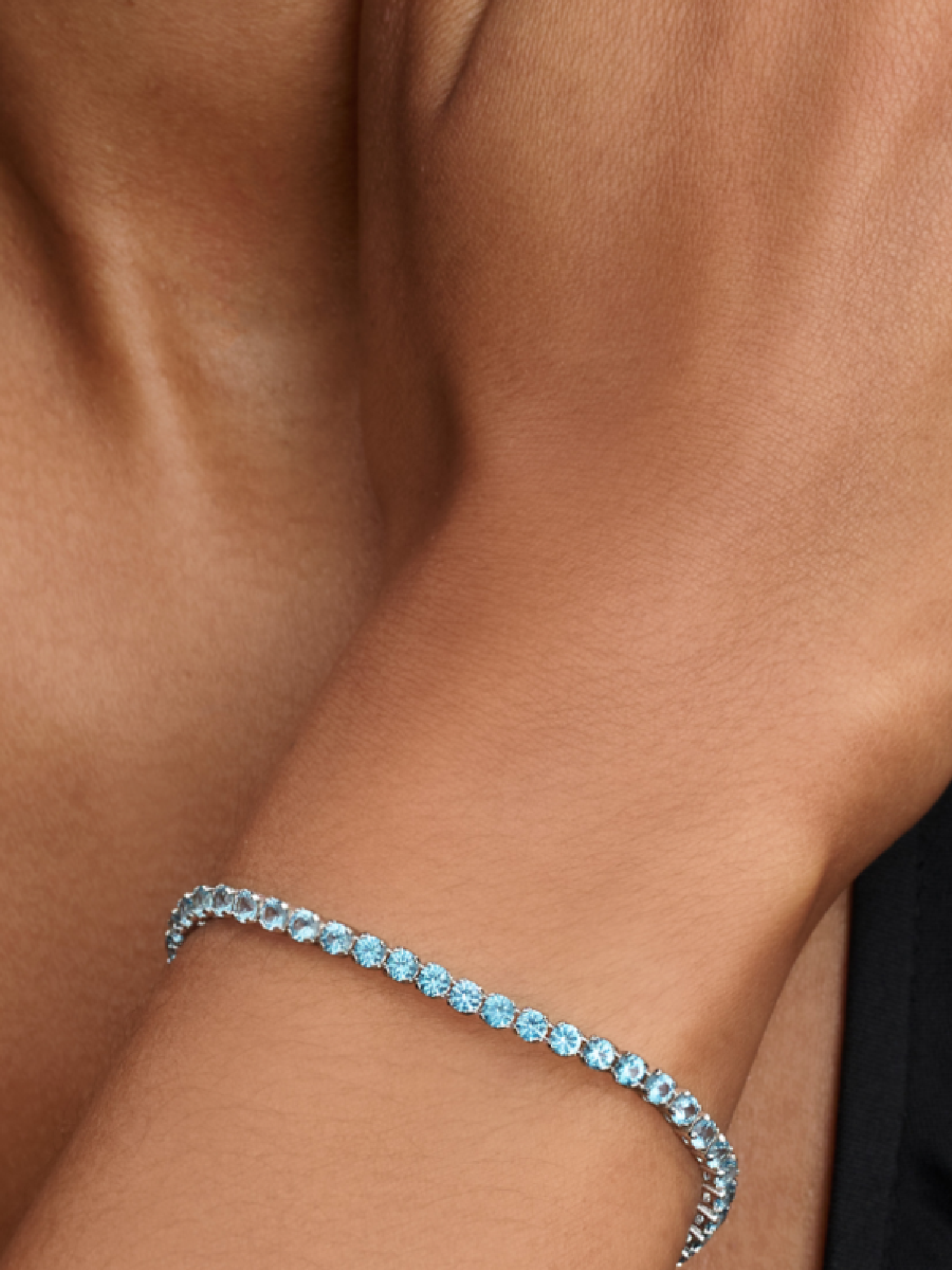 Sparkling Light Blue Tennis Bracelet | Sterling silver | Pandora US