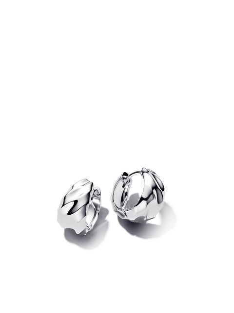 Женские серьги Pandora Rippled Small, цвет: Серебро
