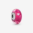 FINAL SALE - Pink Hearts Murano Glass Charm