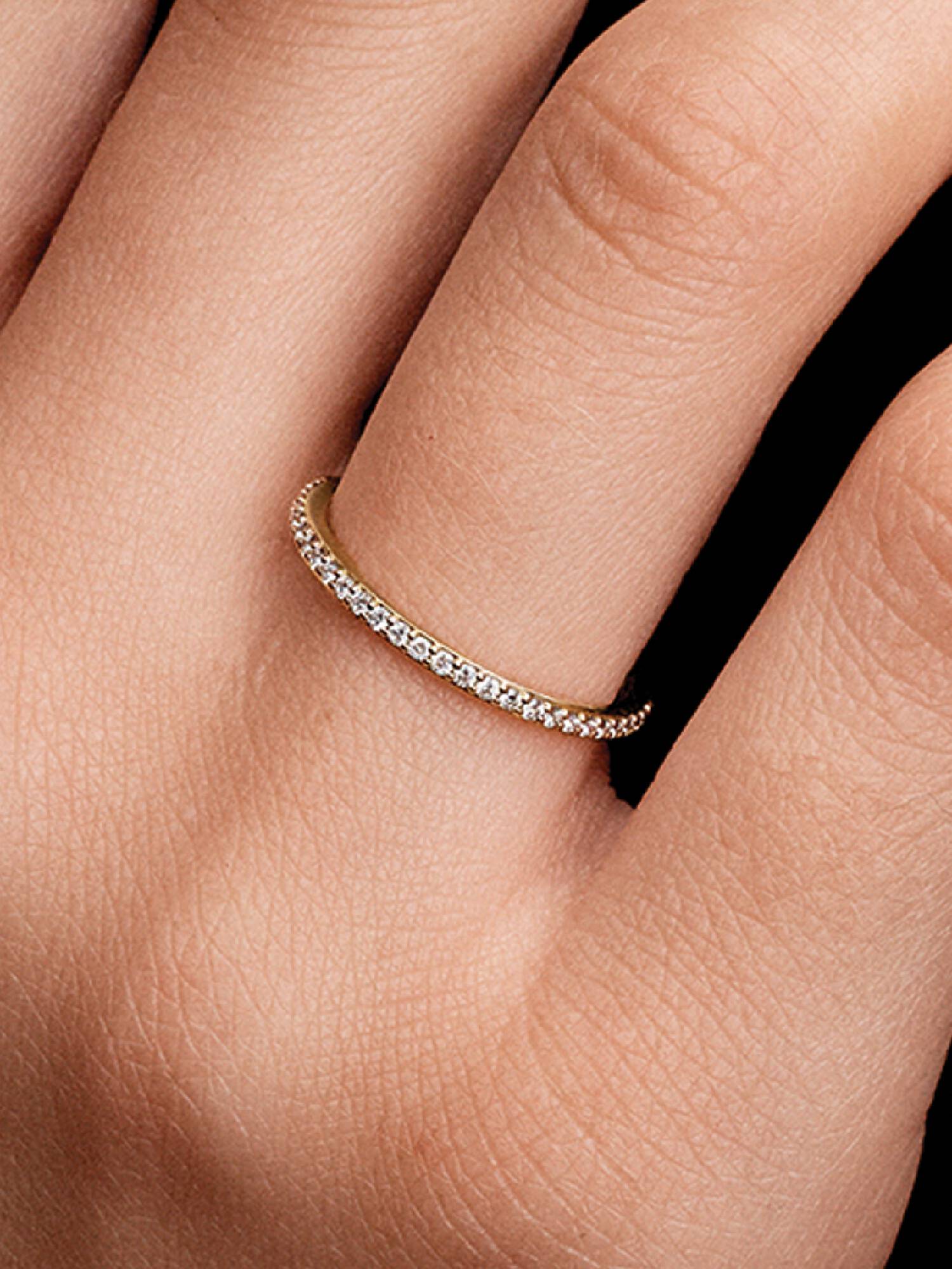 Pandora Era 14k Gold Lab-grown Diamond Half Eternity Pavé Band Ring