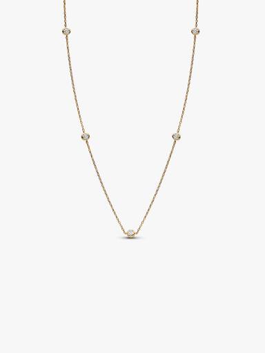 FINAL SALE - Pandora Era Bezel 14k Gold Lab-grown Diamond Station Necklace