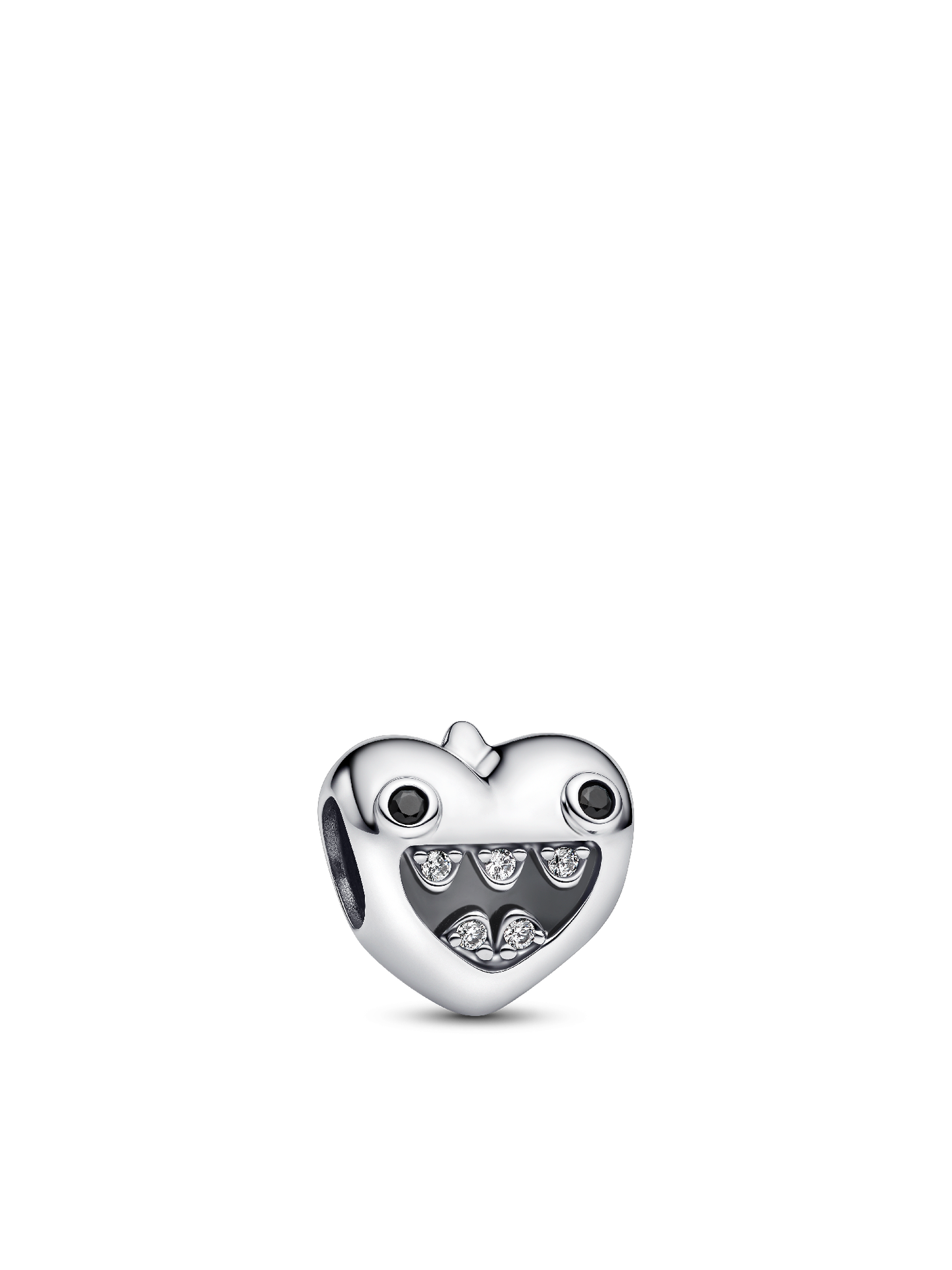 Женский шарм Pandora Mom's Little Monsters Heart Charm, цвет: Серебро