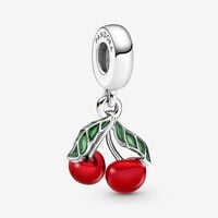 Asymmetrical Cherry Fruit Dangle Charm | Sterling silver | Pandora US
