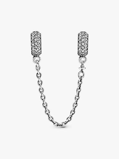 Sparkling Pavé Safety Chain Charm