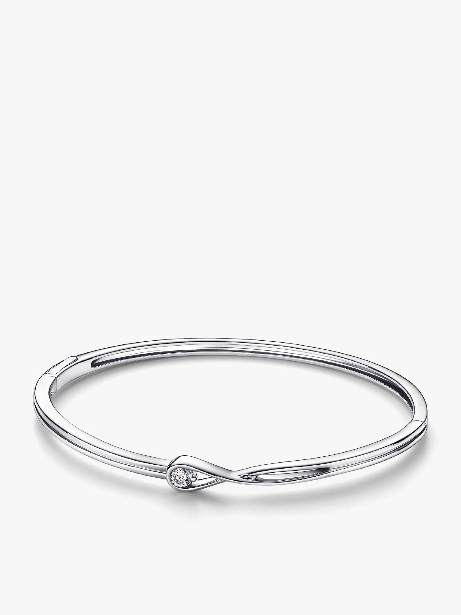 Pandora Infinite Sterling Silver Lab-grown Diamond Bangle