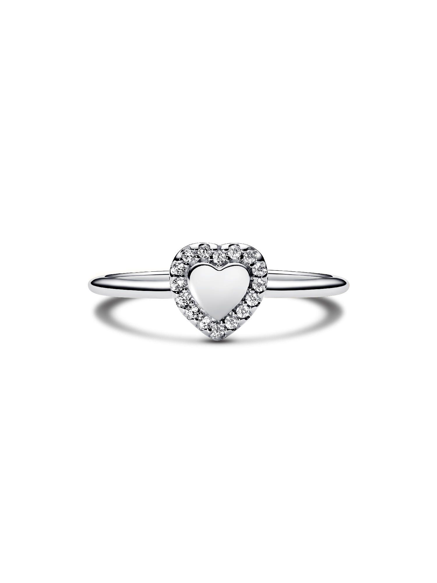 Engravable Heart Halo Ring
