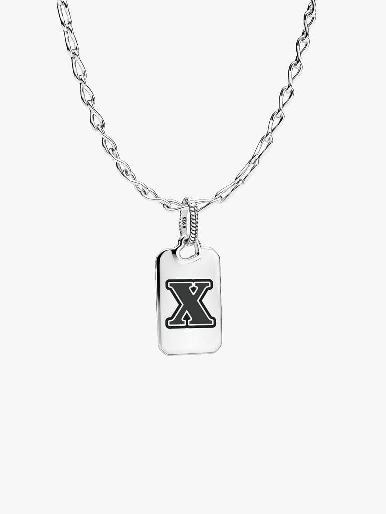 Letter X Rectangle Pendant