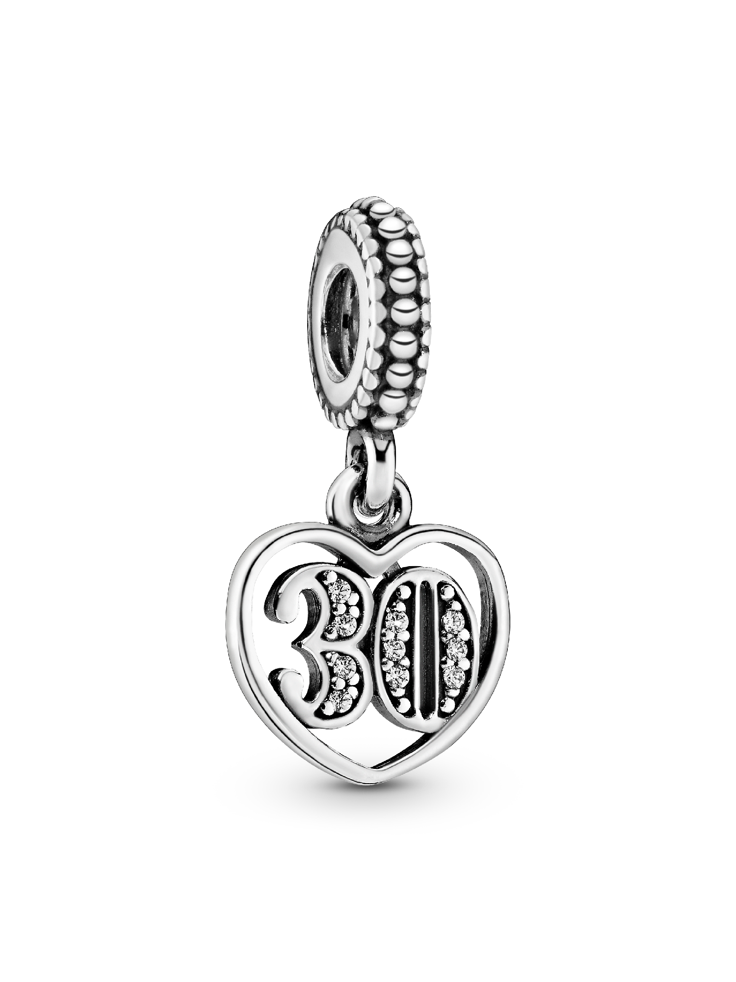 FINAL SALE - 30th Celebration Dangle Charm | Sterling silver