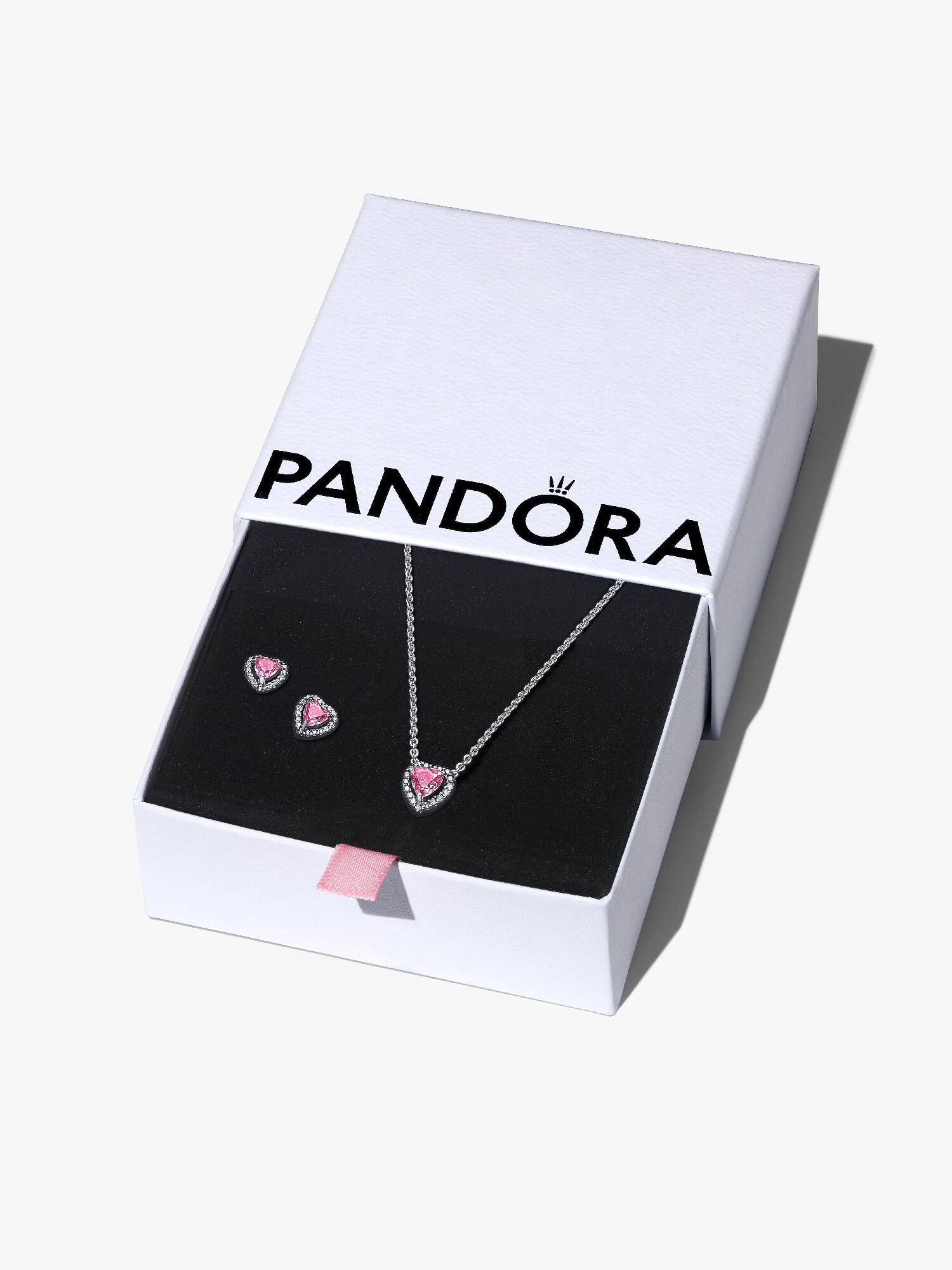 Pink Elevated Heart Jewelry Gift Set